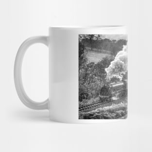 Locomotives the rain - Black and White Mug